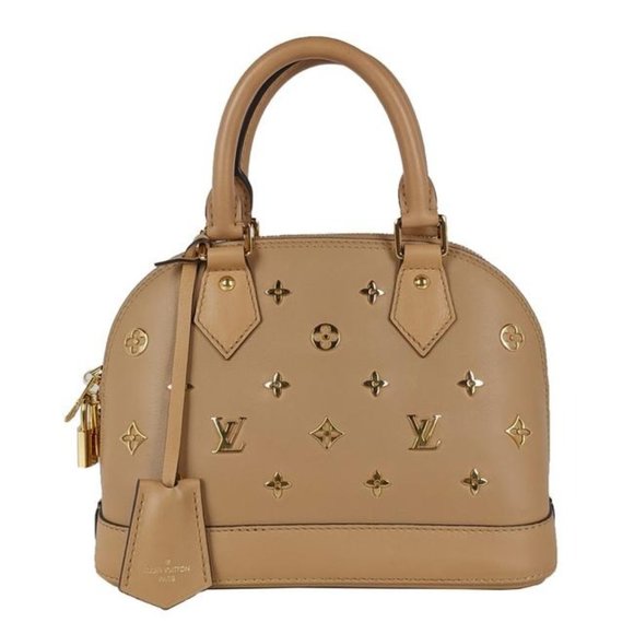 Louis Vuitton Handbags - SOLD Louis Vuitton Alma Metal Monogram Bb Brown Camel Leather Satchel